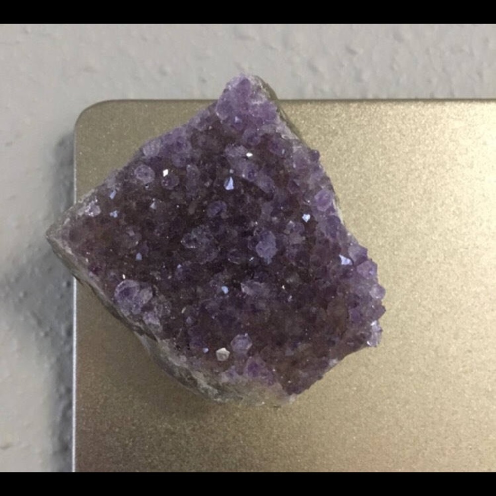 Raw amethyst crystal magnets